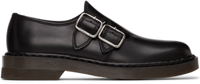 A.p.c. Black Leather Romane Mary-jane Loafers In Schwarz