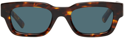 Akila Tortoiseshell Zed Sunglasses In Havana Frame / Virid