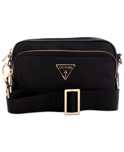 Guess Little Bay Camera Crossbody In Black