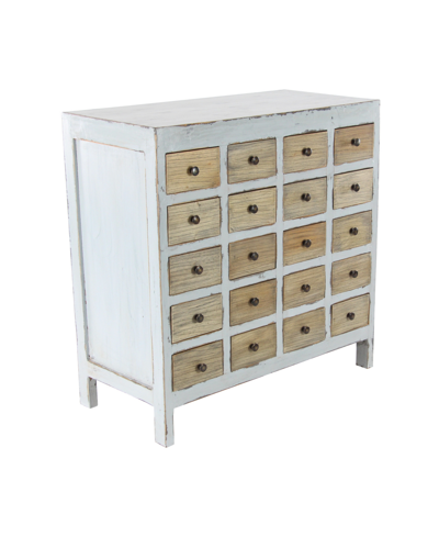 Rosemary Lane Mahogany Farmhouse Chest Drawer Cabinet In White