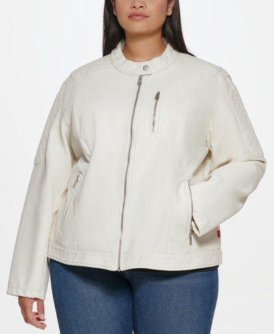 LEVI'S PLUS SIZE FAUX LEATHER MOTOCROSS RACER JACKET