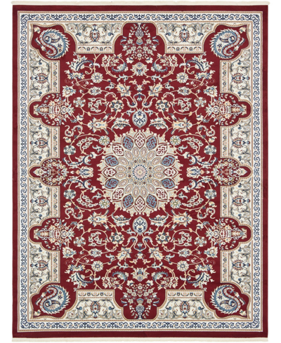 Bayshore Home Zara Zar5 8' X 10' Area Rug In Burgundy