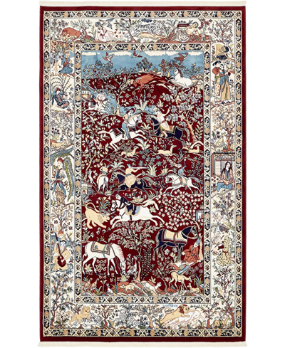 Bayshore Home Zara Zar3 5' X 8' Area Rug In Burgundy