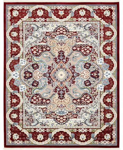 Bayshore Home Zara Zar2 8' X 10' Area Rug In Burgundy