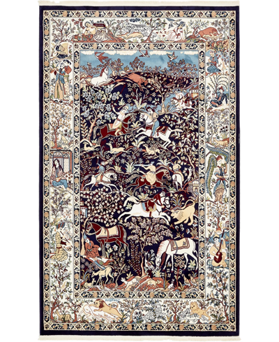 Bayshore Home Zara Zar3 5' X 8' Area Rug In Navy Blue