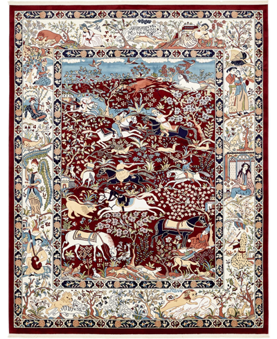 Bayshore Home Zara Zar3 8' X 10' Area Rug In Burgundy
