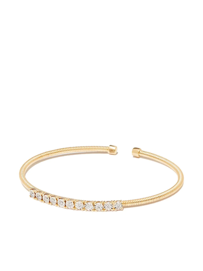 Dana Rebecca Designs Drd 14k Yg Ava Bea Dia Flexi Cuff Tennis In Gold