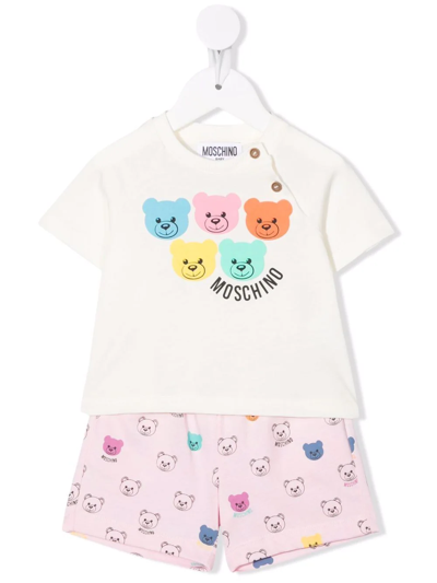 Moschino Babies' Toy 图案印花运动套装 In White