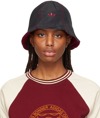 WALES BONNER REVERSIBLE BLACK & BURGUNDY ADIDAS EDITION SUN HAT