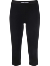 Tom Ford Cropped Logo-waistband Leggings In Black
