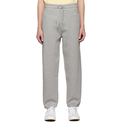 Apc Grey Malo Lounge Trousers In Pla Heathered Grey