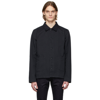 Apc A.p.c Kerlouan Buttoned Jacket In Blue