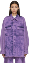 MARQUES' ALMEIDA PURPLE OVERSHIRT DENIM JACKET