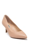 Karl Lagerfeld Rosette Quilted Pointed Toe Pump In Nud Nude