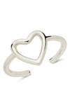 Sterling Forever Sterling Silver Open Heart Ring