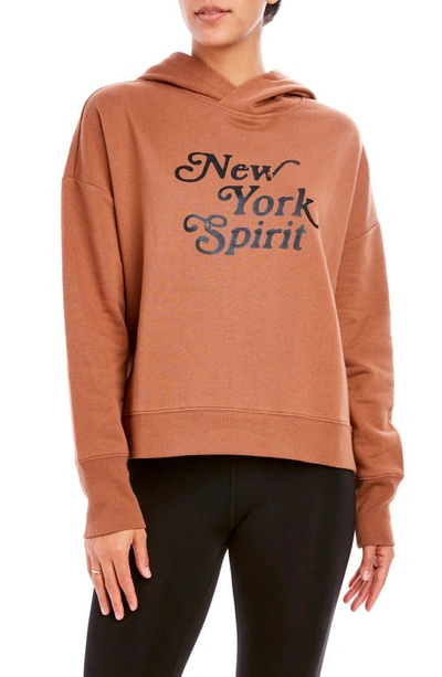 Sage Collective New York Spirit Logo Hoodie In Almond