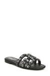 Sam Edelman Bay Embellished Cutout Slide Sandal In Black