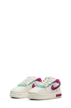 Nike Kids' Force 1 Fontanka Sneaker In Sail/ Teal/ Sangria/ Pink