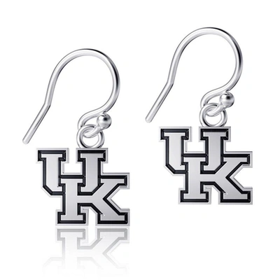 Dayna Designs Kentucky Wildcats Silver Dangle Earrings In Silver-tone