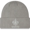 NEW ERA NEW ERA GRAY NEW ORLEANS SAINTS CORE CLASSIC CUFFED KNIT HAT