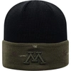 Top Of The World Men's Olive And Black Minnesota Golden Gophers Oht Military-inspired Appreciation Skully Cuffed Knit In Olive