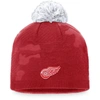 FANATICS FANATICS BRANDED RED/WHITE DETROIT RED WINGS AUTHENTIC PRO TEAM LOCKER ROOM BEANIE WITH POM