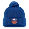 FANATICS FANATICS BRANDED ROYAL NEW YORK ISLANDERS CORE PRIMARY LOGO CUFFED KNIT HAT WITH POM