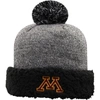 TOP OF THE WORLD TOP OF THE WORLD BLACK MINNESOTA GOLDEN GOPHERS SNUG CUFFED KNIT HAT WITH POM