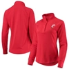 UNDER ARMOUR UNDER ARMOUR RED CINCINNATI BEARCATS DOUBLE KNIT RAGLAN QUARTER-SNAP JACKET