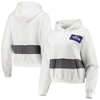 REFRIED APPAREL REFRIED APPAREL WHITE BALTIMORE RAVENS SUSTAINABLE CROP DOLMAN PULLOVER HOODIE