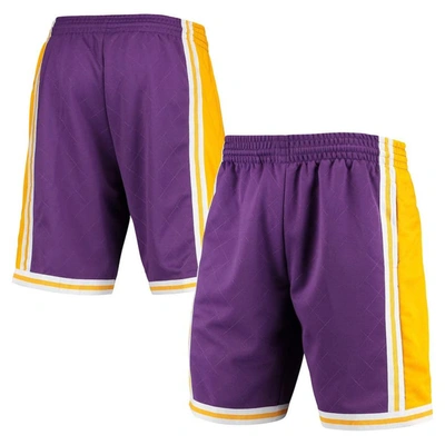 Mitchell & Ness Men's  Purple Los Angeles Lakers 1984 Hardwood Classics 75th Anniversary Swingman Sho