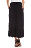 Karen Kane Tiered Crinkle Midi Skirt In Black