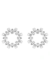 Swarovski Millenia Crystal Frontal Hoop Earrings In White