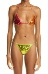 Oseree Oséree Microkini Sequin Embellished Bikini Set In Multicolour