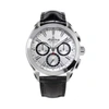 ALPINA MANUFACTURE 4 FLYBACK CHRONOGRAPH SILVERED SUNRAY DIAL AUTOMATIC BLACK LEATHER MENS WATCH