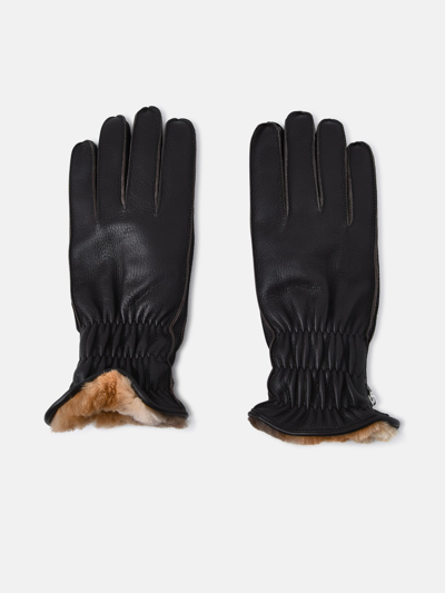 Sofia Gants Brown Dear Leather Gloves