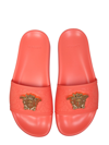 Versace Medusa Rubber Pool Slides In Orange