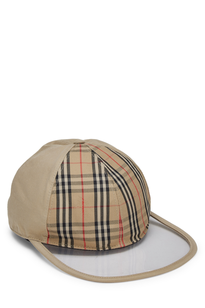 Pre-owned Burberry Beige 1983 Check Canvas Baseball Cap