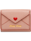 Miu Miu Madras Love Wallet In Pink