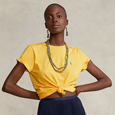 Polo Ralph Lauren Cotton Crewneck Tee In Yellowfin