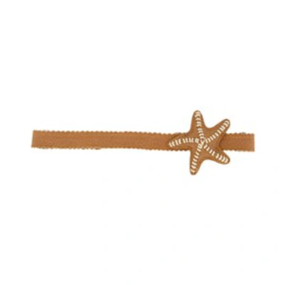 Donsje Amsterdam Kids' Gurt Headband Starfish In Brown