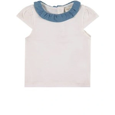 Carrèment Beau Babies' Carrément Beau White Frilly T-shirt