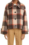 STAND STUDIO ALEXIA BRUSHED CHECK JACKET