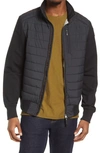 Parajumpers Elliot Water Repellent Mixed Media Puffer Jacket In Black