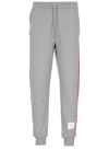 Thom Browne Rwb Stripe Loopback Sweatpants In Light Grey
