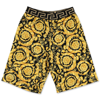 Versace Boy's Greca Barocco Fleece Shorts In Stampa