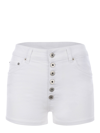Dondup Short Klum In Cotone Stretch Bianco Dp277bbs0030dptddd000 In White