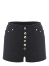 Dondup Short Klum In Cotone Stretch Nero Dp277bbs0030dptddd999 In Black