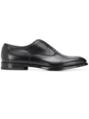 DOUCAL'S BLACK LEATHER POLISHED YORK SHOES