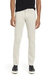 Frame L'homme Slim Fit Five-pocket Twill Pants In Milk Beige